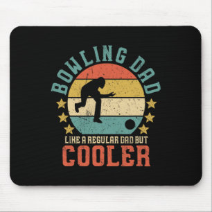 Tapis De Souris Bowling Papa Vintage Drôle Fête des pères Cadeau P
