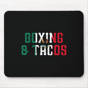 Tapis De Souris Boxe Et Tacos Drôle Mexique 1
