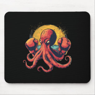 Tapis De Souris Boxer Octopus Lover Ocean Sea Creator Funny Boxin