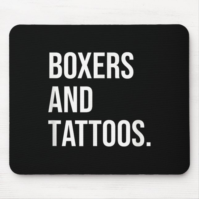 Tapis De Souris Boxes Et Tatouages Allemand Propriétaire De Boxer  (Devant)