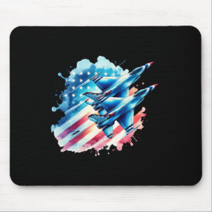 Tapis De Souris Boys 4 juillet American Usa Flag Fighter Jet 2