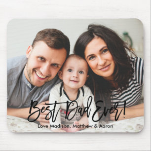 Tapis De Souris Bracelet Script Meilleur papa Jamais Photo