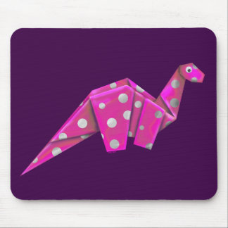 Tapis De Souris Brachiosaure Origami Googly - Rose