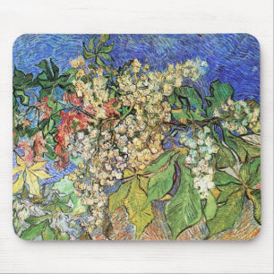 Tapis De Souris Branches de châtaignes florissantes par Vincent va