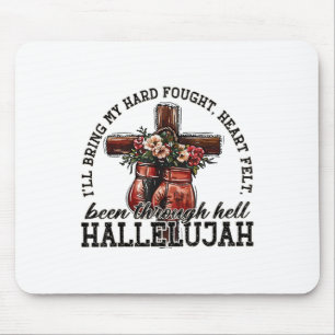 Tapis De Souris Brandon Hard Fight Hallelujah Louer Jésus Christ