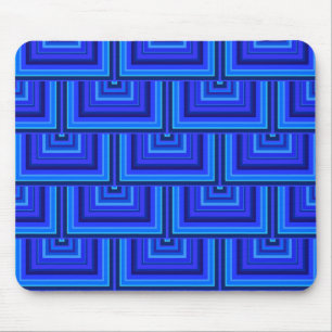 Tapis De Souris Brayures bleues carré motif