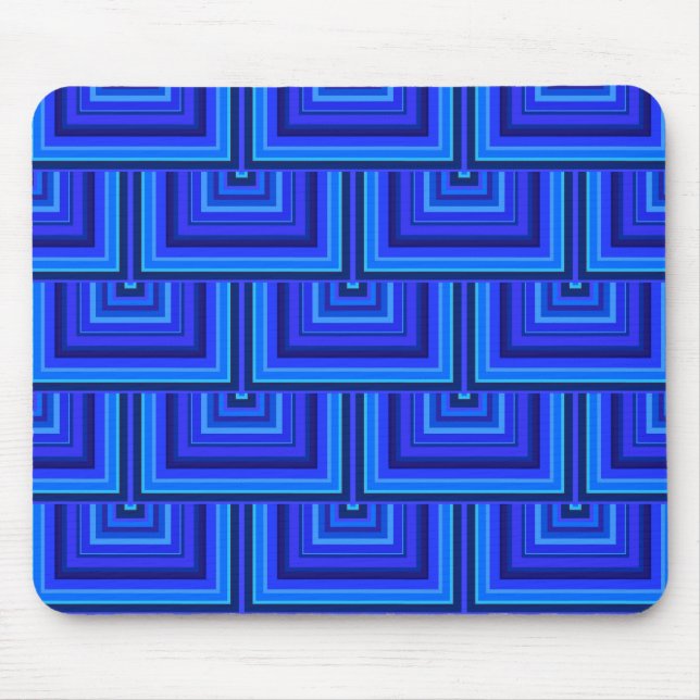 Tapis De Souris Brayures bleues carré motif (Devant)