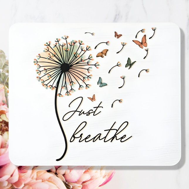Tapis De Souris Breathe Inspirational Quote Don (Créateur téléchargé)
