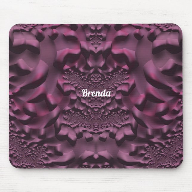 Tapis De Souris BRENDA ~ 3D rose et violet (Devant)