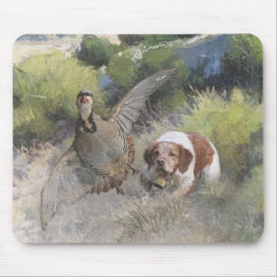Tapis De Souris Bretagne Espagnol chasse perdrix chukar, Art