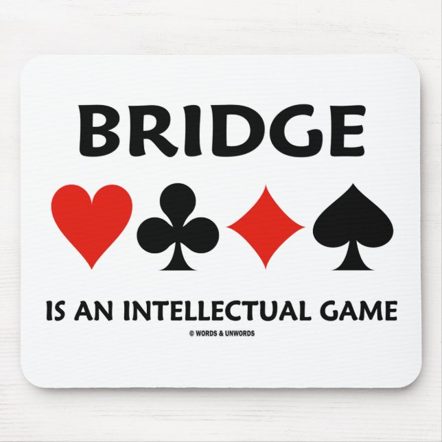 Tapis De Souris Bridge Est Un Jeu Intellectuel (Quatre Costumes De (Devant)