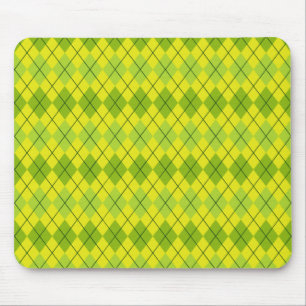Tapis De Souris Bright green Scottish Tartan-Pattern