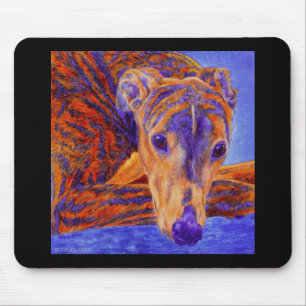 Tapis De Souris Brindle Greyhound Mousepad - "Ace"