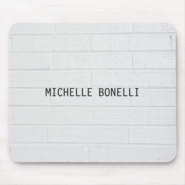 Tapis De Souris Briques murales grises Conception Plaque lisible M (Devant)