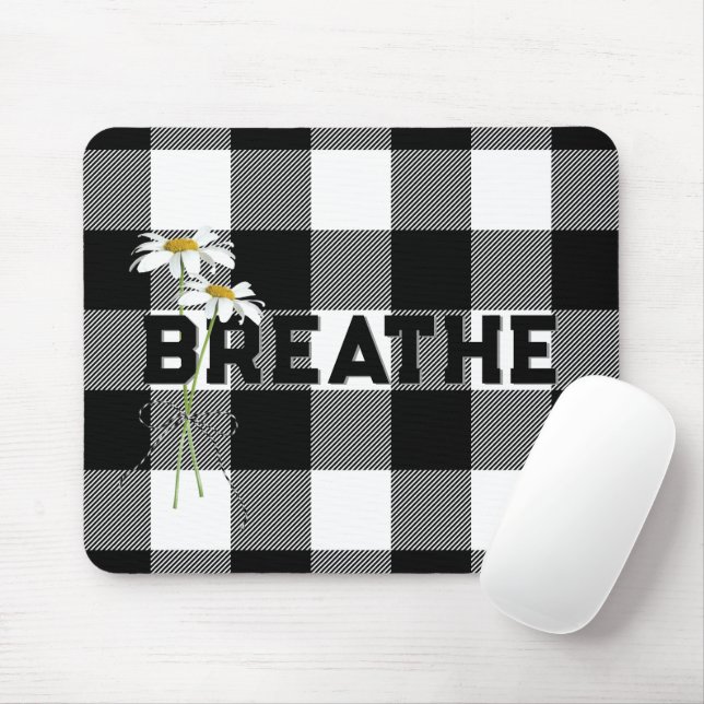 Tapis De Souris BRISER Le texte sur Buffalo Plaid (Avec souris)