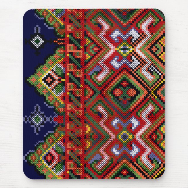 Tapis De Souris Broderie croisée ukrainienne Mousepad de point (Devant)