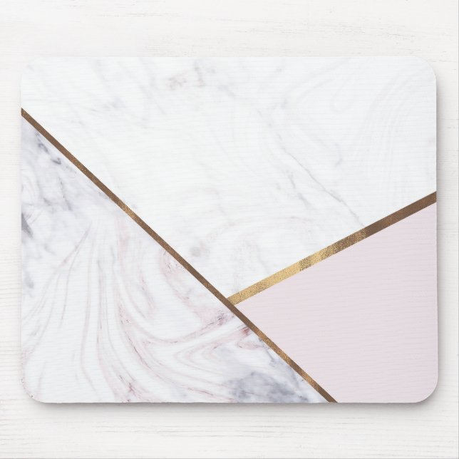 Tapis De Souris Bronze Or rose et Bronze Rose Noir (Devant)