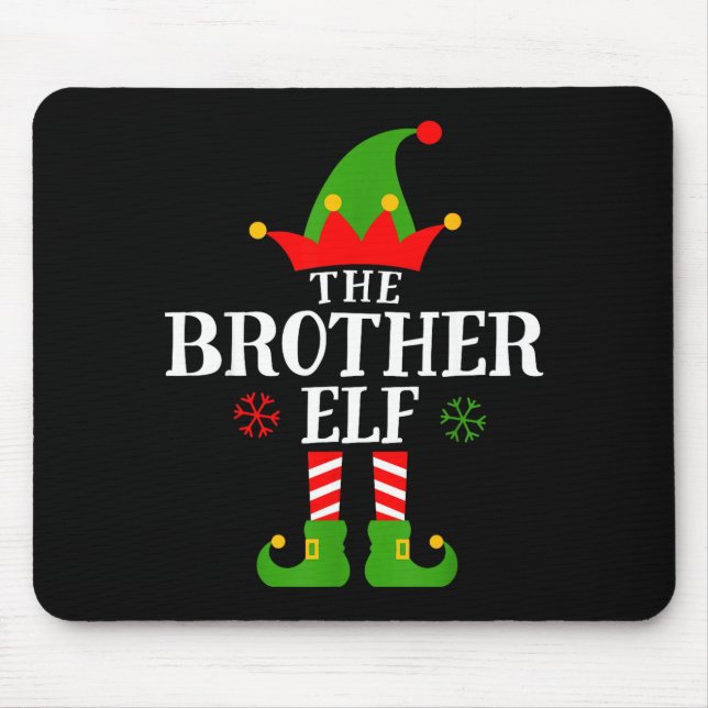 Tapis De Souris Brother Elf Funny Matching Family Group Christmas  (Devant)