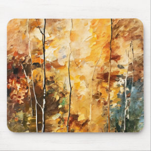 Tapis De Souris Brown Leaf Nature Serenity Art Abstrait