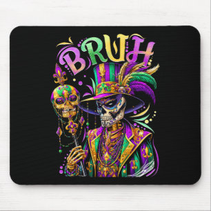 Tapis De Souris Bruh Mardi Gras Doctor New Orleans Skeleton Mardi