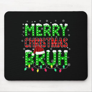 Tapis De Souris Bruh Noël Rouge Carreaux Adolescents Garçons Enfan