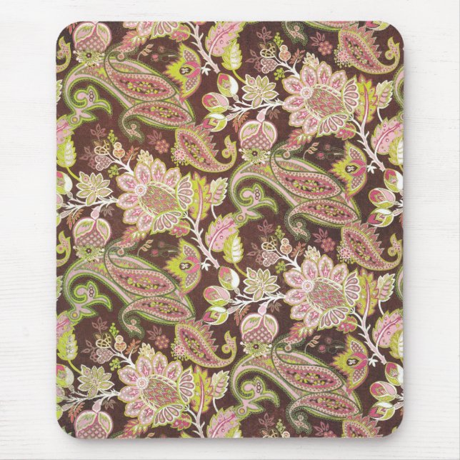 Tapis De Souris brun de Paisley (Devant)