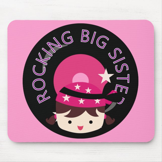 Tapis De Souris Brunette Rocking Big Sister (Devant)
