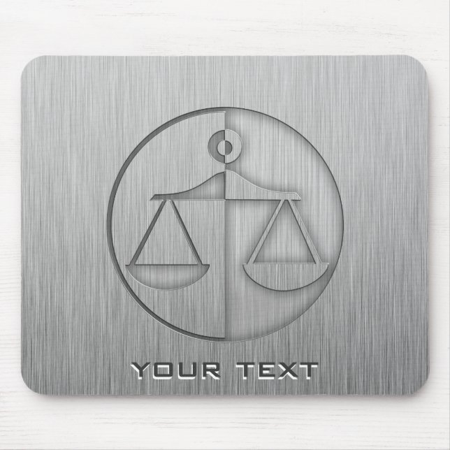 Tapis De Souris Brushed metal-look Justice Scales (Devant)