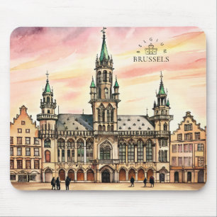 Tapis De Souris Bruxelles Belgique Aquarelle Grand Palais