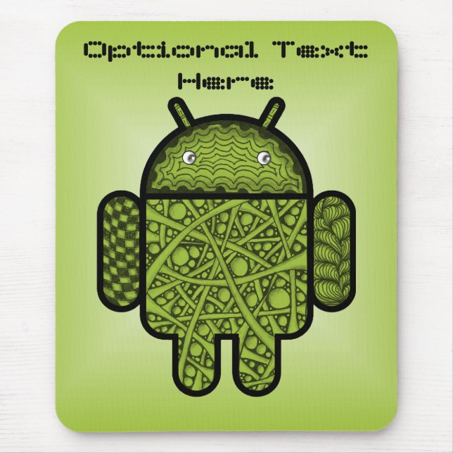 Tapis De Souris Bubbles Doodle Character pour le robot Android™ (Devant)