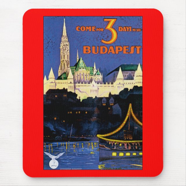 Tapis De Souris Budapest vintage (Devant)
