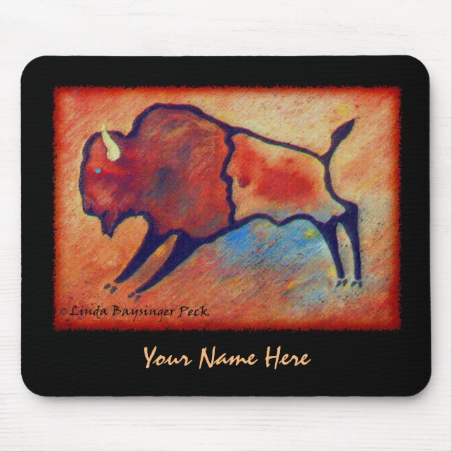 Tapis De Souris Buffalo stylisé de Linda (Devant)