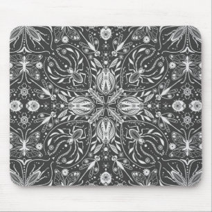 Tapis De Souris Bugs, blanc cassé sur noir