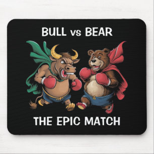 Tapis De Souris Bull et ours Personnalisé