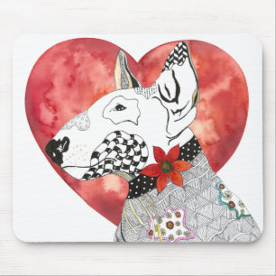 Tapis de souris Bull Terrier Coloré
