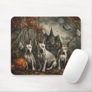 Tapis De Souris Bull Terrier Halloween Night Doggy Délice