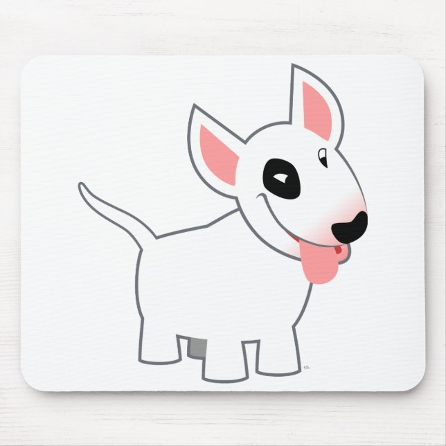 Tapis De Souris Bull-terrier mignon Mousepad de bande dessinée (Devant)
