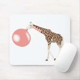 Tapis De Souris Bulle de gomme Giraffe soufflante bulle