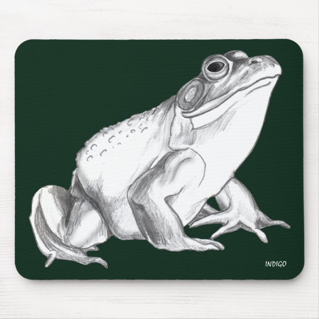 Tapis De Souris Bullfrog Art Mousepad Frog Art Décor (Devant)
