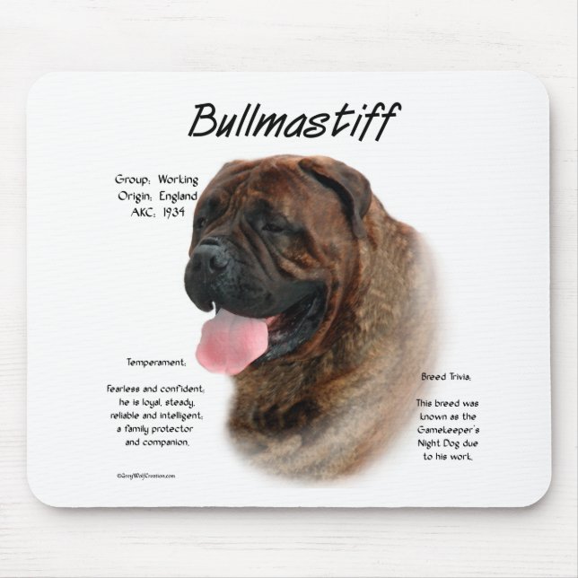 Tapis De Souris Bullmastiff (broche) (Devant)