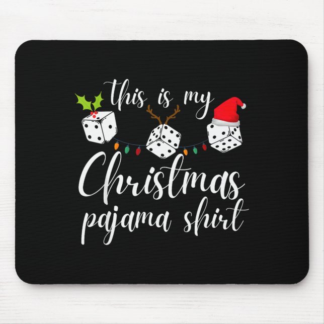 Tapis De Souris Bunco Christmas Pajama Dice Game Night  (Devant)