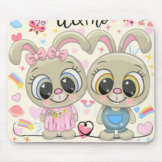 Tapis De Souris Bunny Love (Devant)