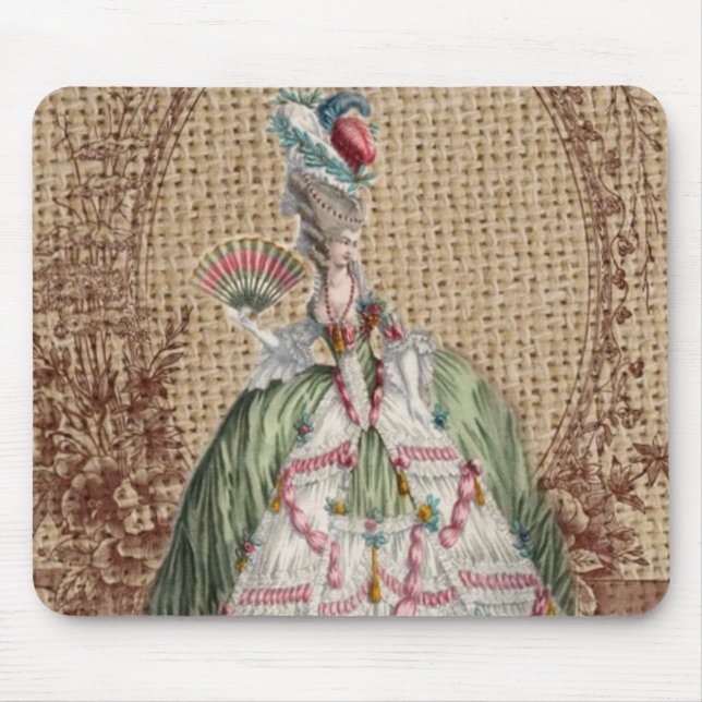 Tapis De Souris burap baroque à la campagne Marie Antoinette (Devant)