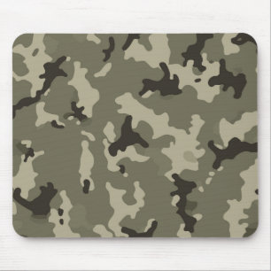 Tapis De Souris Bureau de jeu de style camouflage vert mat