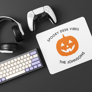 Tapis De Souris Bureau Éffrayant minimaliste - Halloween personnal