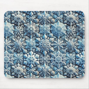 Tapis De Souris Bureau ornemental givré ✨❄️ Esthétique de bureau d