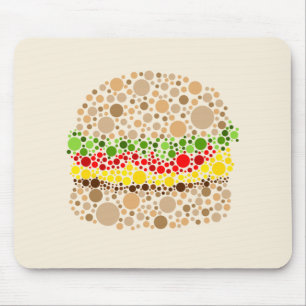 Tapis De Souris Burger en points