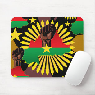 Tapis De Souris Burkina Faso Carte, drapeau et première révolution