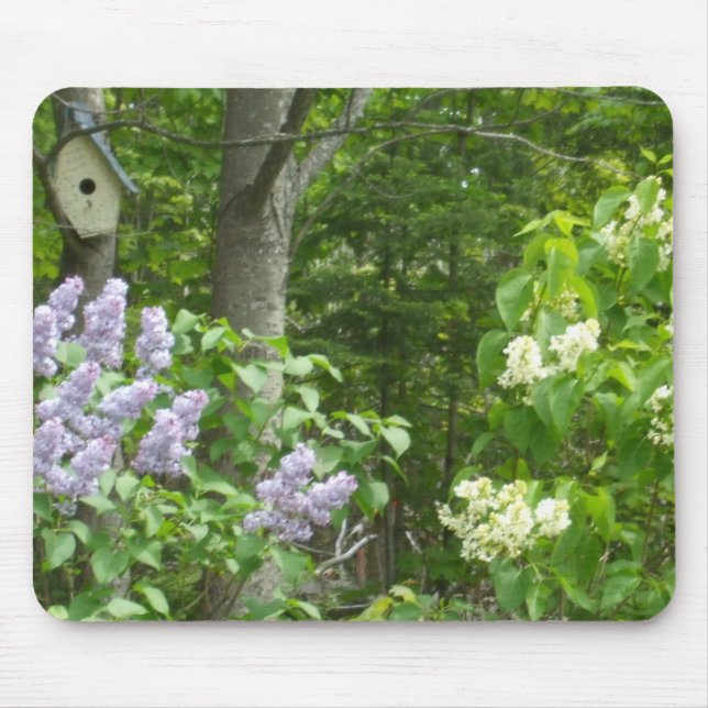 Tapis De Souris Bush lilas et Chambre d'oiseau (Devant)