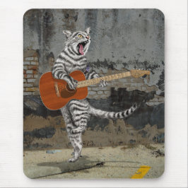 Tapis De Souris Busker le chat guitare